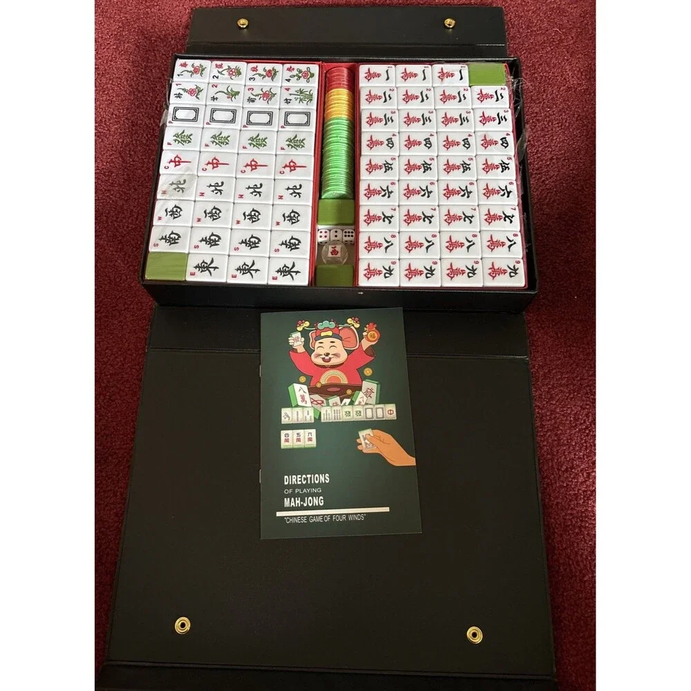 Chinese Mahjong Set X-Large 146 Numbered Melamine 1.5